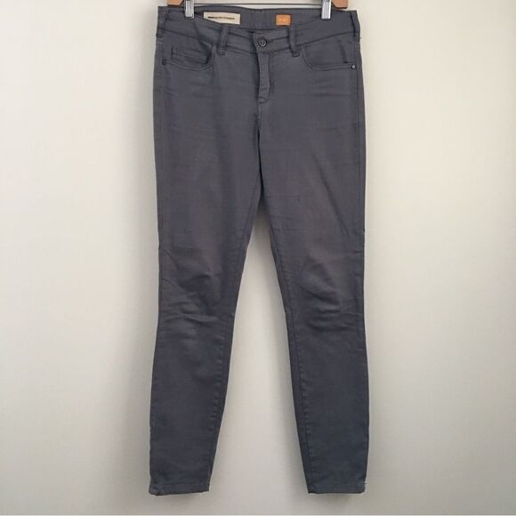 Anthropologie Pilcro and the Letterpress Moto Ankle Zip Gray Pants | Size 27 - Picture 2 of 13